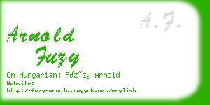 arnold fuzy business card